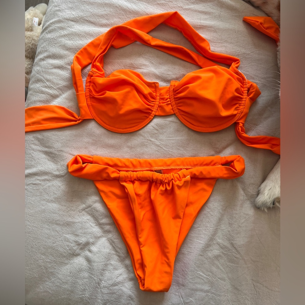 Vibrant Orange Bikini Set